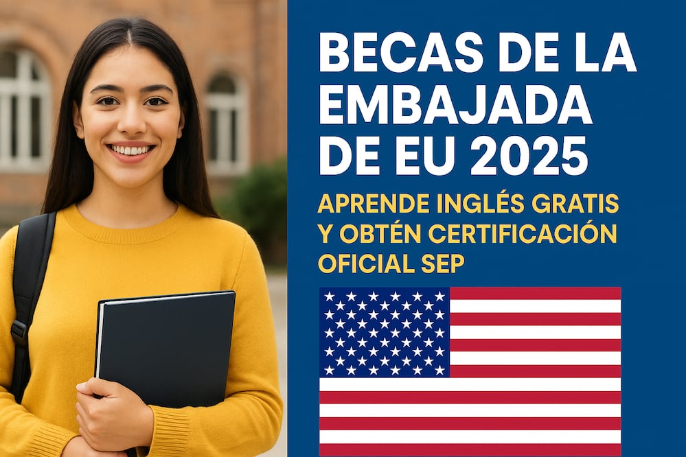 Becas de la Embajada de EU 2025: aprende inglés gratis y obtén certificación oficial SEP Foto: IA