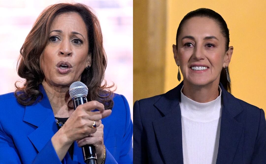 Harris felicita a Sheinbaum y asegura que desea fortalecer la cooperación bilateral. Foto: AP / AFP