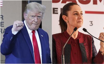 Trump dice que cárteles "podrían quitar al presidente de México en 2 minutos"; Claudia Sheinbaum responde. Foto Agencias