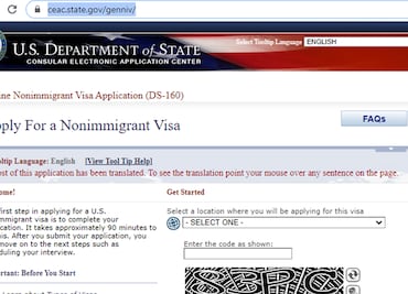Visa de turista: secciones que conforman la solicitud DS-160