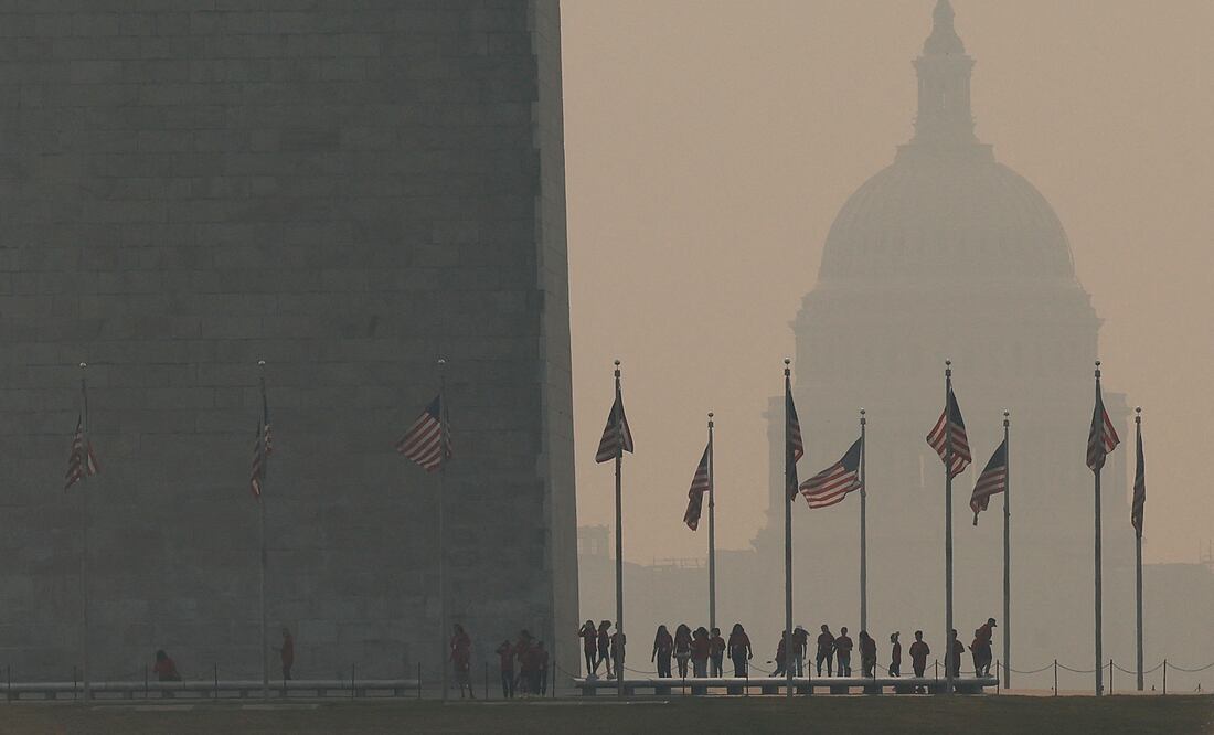 El humo de los incendios en Canadá llega a Washington. (Photo by CHIP SOMODEVILLA / GETTY IMAGES NORTH AMERICA / Getty Images via AFP)
