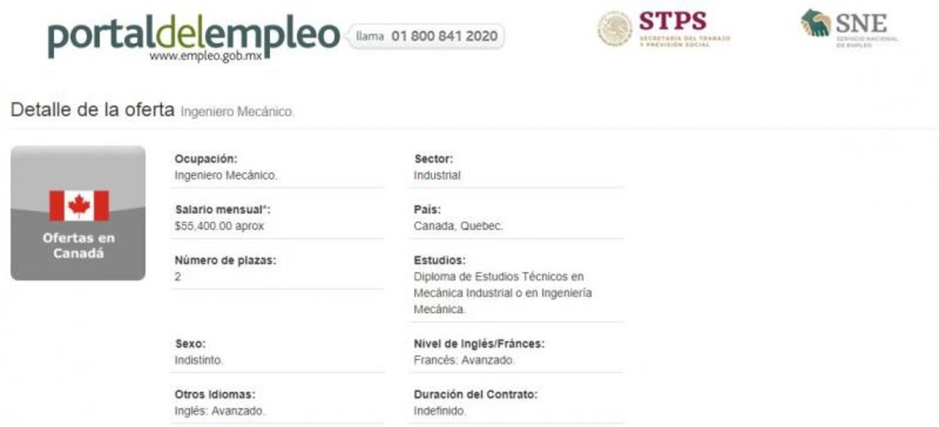 Canadá brinda trabajo para ingenieros en Mecánica; pagan $55,400