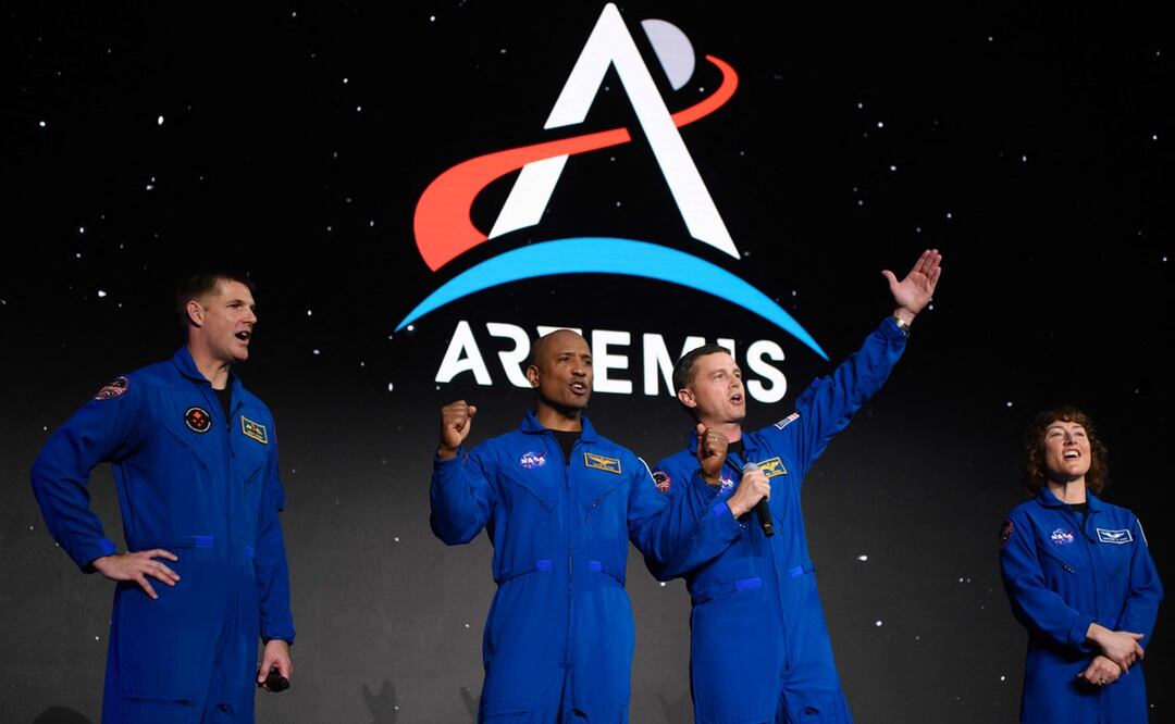 NASA presenta al equipo de la misión Artemis II. Foto: AFP