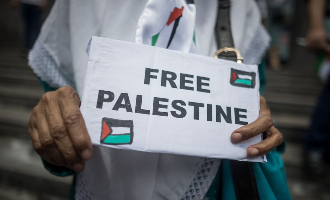 Manifestaciones en el mundo a favor de Palestina. Foto: EFE/ Miguel Gutiérrez