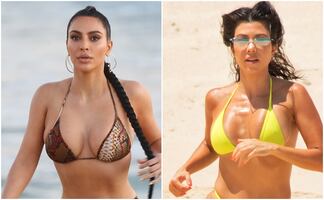 Kourtney y Kim Kardashian “encienden” Instagram con fotos en bikini