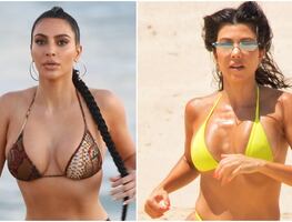 Kourtney y Kim Kardashian “encienden” Instagram con fotos en bikini