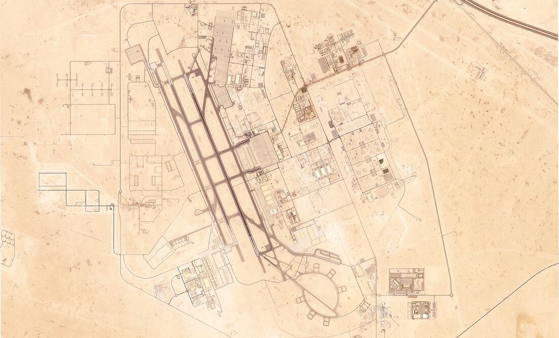 Qatar condena ataque iraní contra bases de Estados Unidos y advierte posible respuesta directa. (Planet Labs PBC via AP)