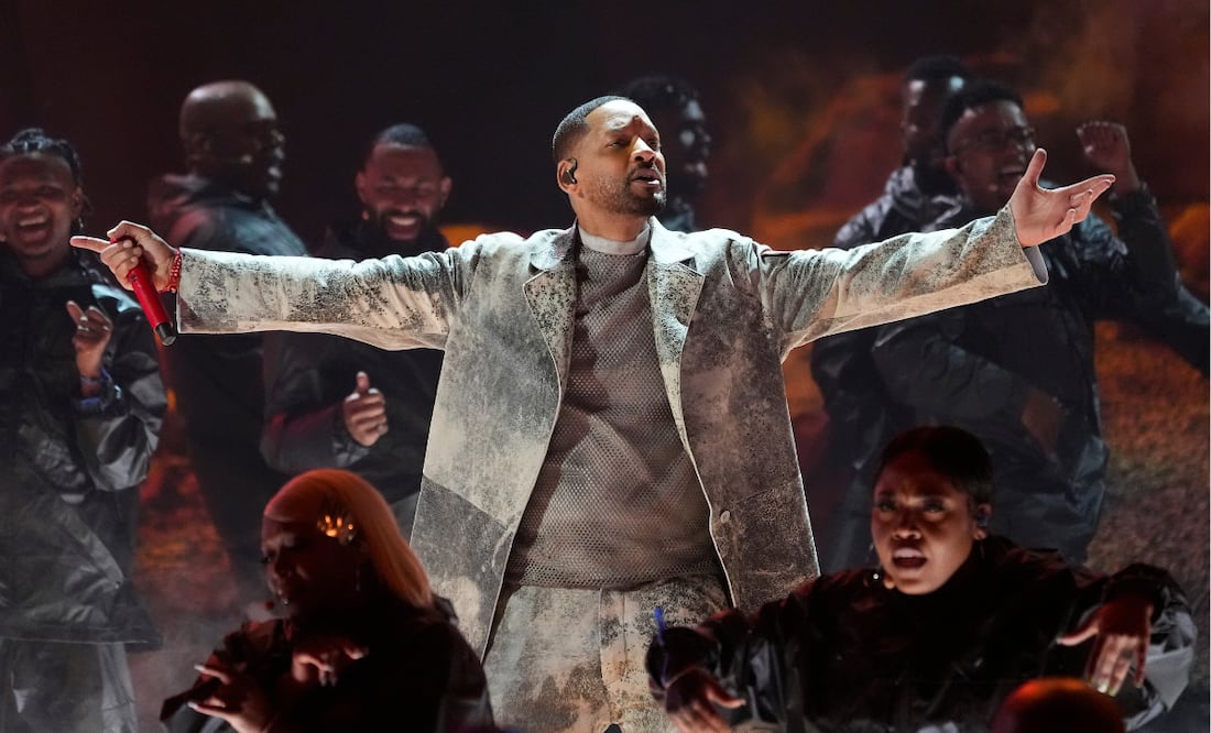 Will Smith sorprende con espectáculo en el Santiago Bernabéu durante la Velada del Año 4. Foto: AP/Chris Pizzello