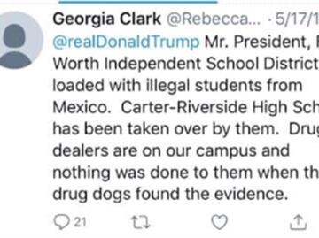 Maestra pide a Trump que acabe con mexicanos 'ilegales' en escuela de Texas