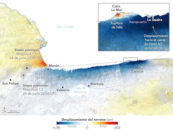 El impactante hallazgo de la NASA tras los terremotos en Venezuela: la superficie se movió 60 centímetros