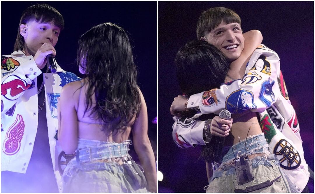 Becky G y Peso Pluma en los Latin AMAS.  AP