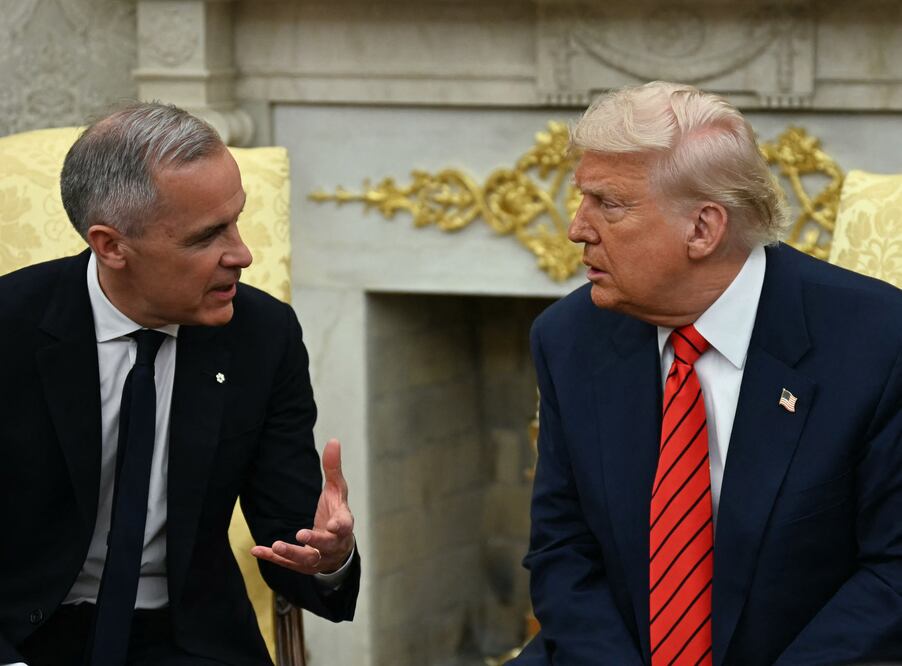 Trump se opone a retomar negociaciones comerciales con Canadá.  (Photo by Jim WATSON / AFP)