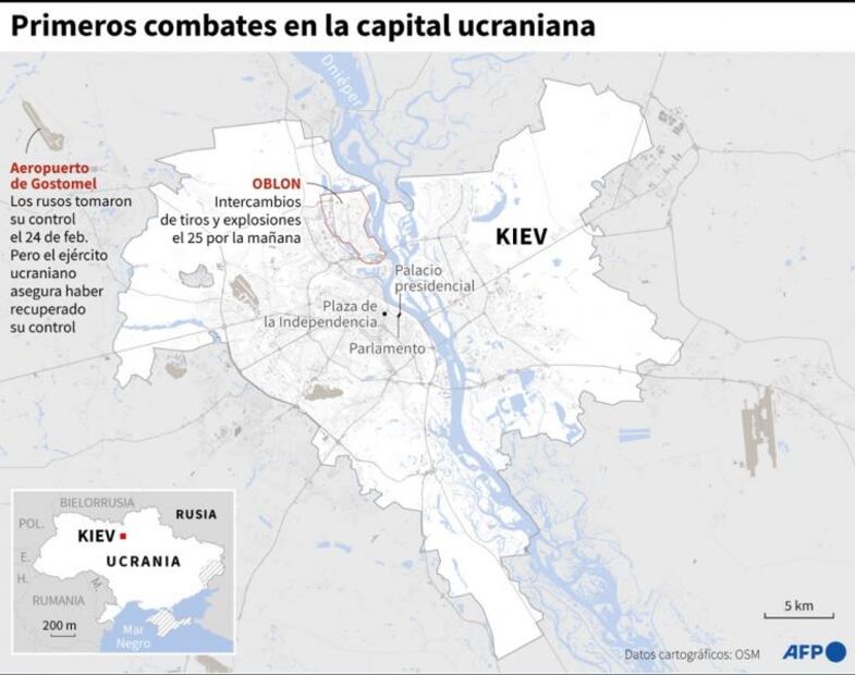Kiev podría caer rápidamente en manos rusas, dice Estados Unidos