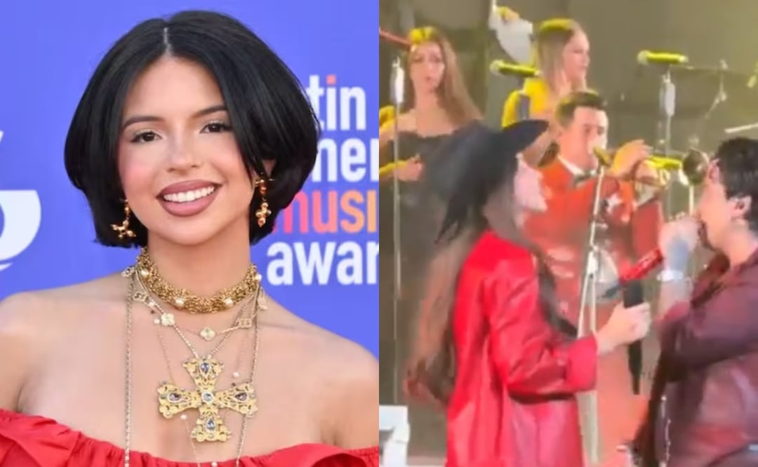 Aseguran que Nodal coquetea con corista frente a Ángela Aguilar “Hay mucha química entre ellos”. VIDEO. Foto: AFP / Tomada de TikTok @.alejandrithaa