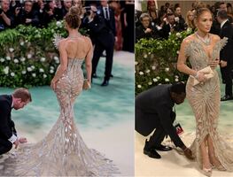 ¿El Príncipe Harry trabajó en la Met Gala? ¿Ayudó a Jennifer López con su vestido?