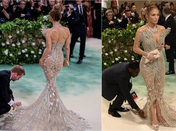 ¿El Príncipe Harry trabajó en la Met Gala? ¿Ayudó a Jennifer López con su vestido?