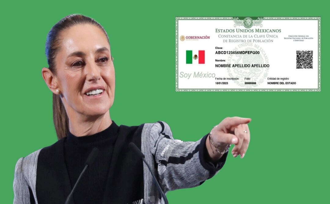 CURP biométrico de Sheinbaum ‘sustituiría’ al INE; así será el nuevo documento de identificación. Foto: EFE / RENAPO
