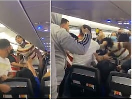 Pasajeros y agentes llegan a los golpes por disputa sobre cubrebocas