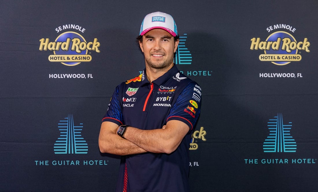 ¡Cuidado Verstappen!; 'Checo' Pérez va por el liderato de la F1 en el Gran Premio de Miami . Foto: Jesus Aranguren/AP Images for Hard Rock International