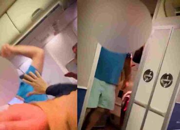 ¡Se le fue con todo! Pasajero golpea a azafata en pleno vuelo en Estados Unidos