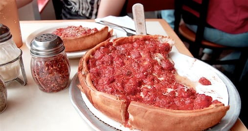 Mapa: Los mejores lugares para comer pizzas en Chicago 