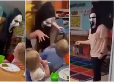 Video. Empleadas de guardería asustan a niños con terroríficas máscaras como ‘castigo’
