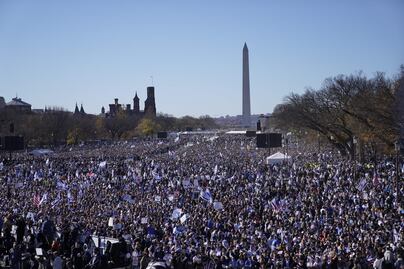 Miles de personas marchan por Israel en Washington al grito de "nunca más". FOTOS