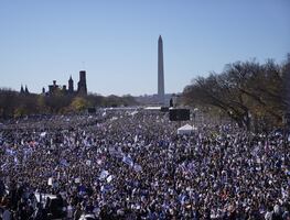 Miles de personas marchan por Israel en Washington al grito de "nunca más". FOTOS