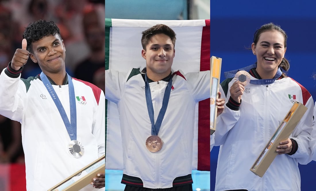 Fundación Telmex premiará a los medallistas olímpicos con hasta $1 millón de pesos. ¿Qué otros regalos recibirán? Foto: AP/Eugene Hoshiko/Dar Yasin/Rebecca Blackwell