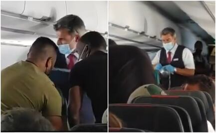 Atan con cinta a adolescente que intentó romper ventana de avión en EU