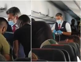 Atan con cinta a adolescente que intentó romper ventana de avión en EU