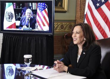 Kamala Harris pide a AMLO abordar causas de migración desde Triángulo Norte