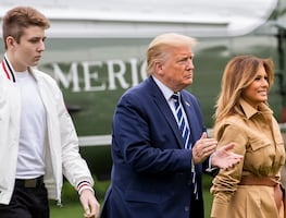 Nueva foto de Barron Trump sorprende por su estatura en internet