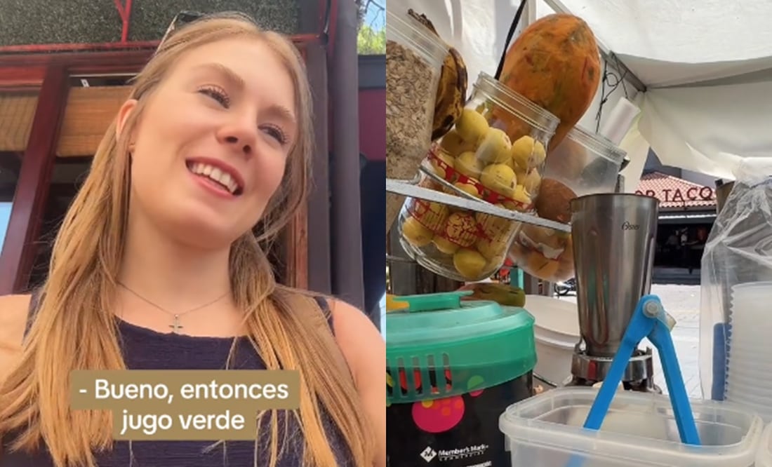 Estudiante rusa cumple su sueño de comprar jugos mexicanos en la calle y se vuelve viral. Foto; TikTok