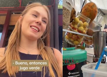 Estudiante rusa cumple su sueño de comprar jugos de frutas en México y se vuelve viral