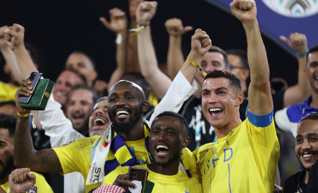 Cristiano Ronaldo Brilla con Doblete en la Prórroga: Al Nassr Gana su Primera Copa Árabe de Clubes. Foto AP