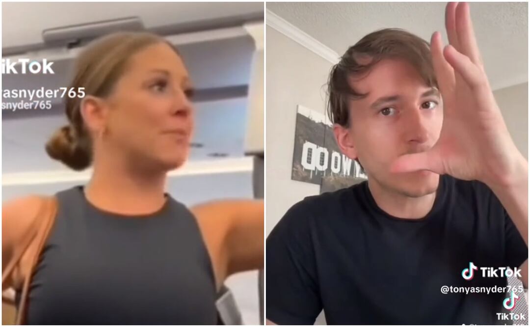 Mujer dice que pasajero no es real. Fotos tomadas de video