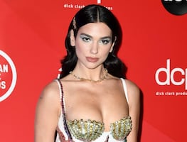 Dua Lipa usa atrevido vestido de red crochet y deja ver su lencería