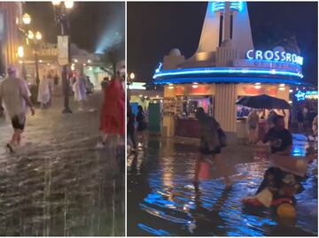 Visitantes de Disney World experimentan inesperada inundación dentro del parque