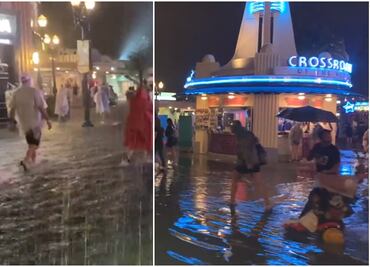 Visitantes de Disney World experimentan inesperada inundación dentro del parque