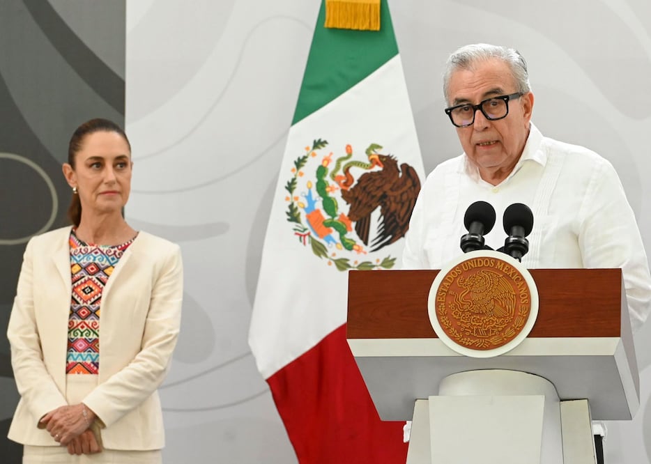 Rubén Rocha Moya dice que Sheinbaum lo apoya ante acusación de EU de narcotráfico. FOTO: PRESIDENCIA