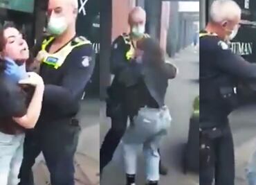 Video. 'Me está ahogando'; policía estrangula a mujer sin cubrebocas