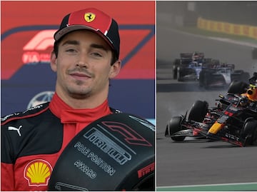 Leclerc lamenta el choque con Checo Pérez y asegura que no fue a propósito