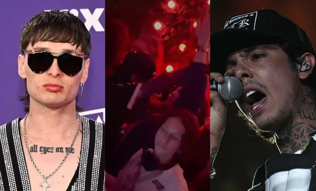 No sólo con Peso Pluma, Natanael Cano también protagoniza un supuesto beso con Tito Double P. Foto: AFP/Captura TikTok/AP