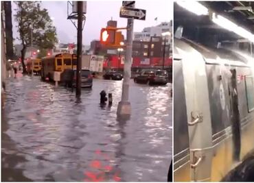 Videos. Calles de Nueva York y Nueva Jersey se inundan por lluvia torrencial