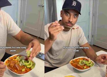 Video: Estadounidense prueba el pozole por primera vez y su reacción se viraliza en TikTok