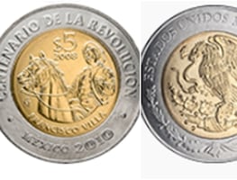 Moneda conmemorativa de la Revolución Mexicana de Francisco Villa que se vende hasta en $120 mil pesos