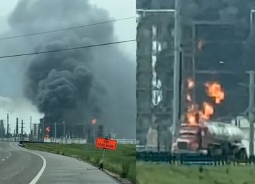 Refinería de Marathon Oil en llamas. VIDEO