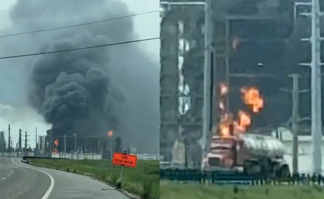 Refinería de Marathon Oil en llamas. VIDEO