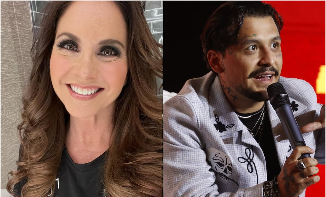 La mirada de Nodal a Lucero que dividió al público: "Angelita ven por tu alma enamorada". Foto: Foto: Instagram @luceromexico / EFE/ Mauricio Dueñas Castañeda